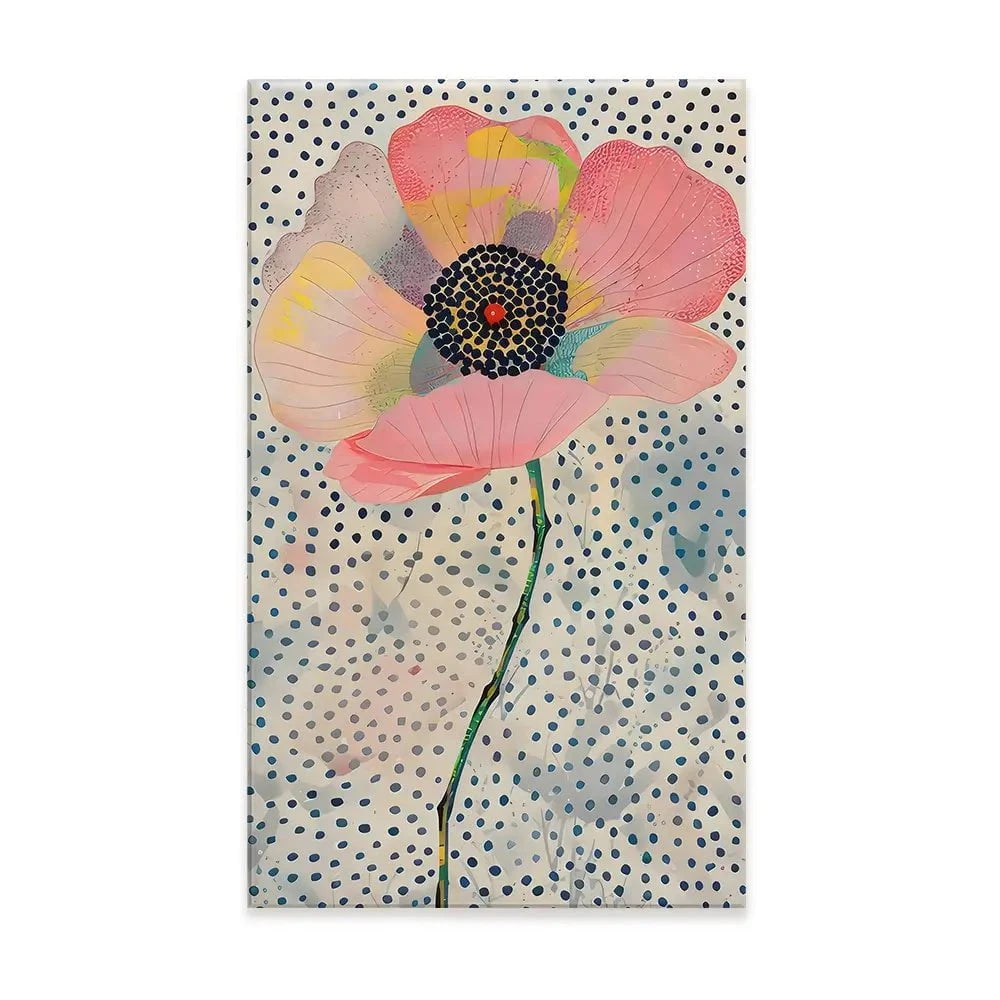 Dotted Floral Canvas Print Dotted Floral Canvas Print wall art product LSR Design Studio - Independent