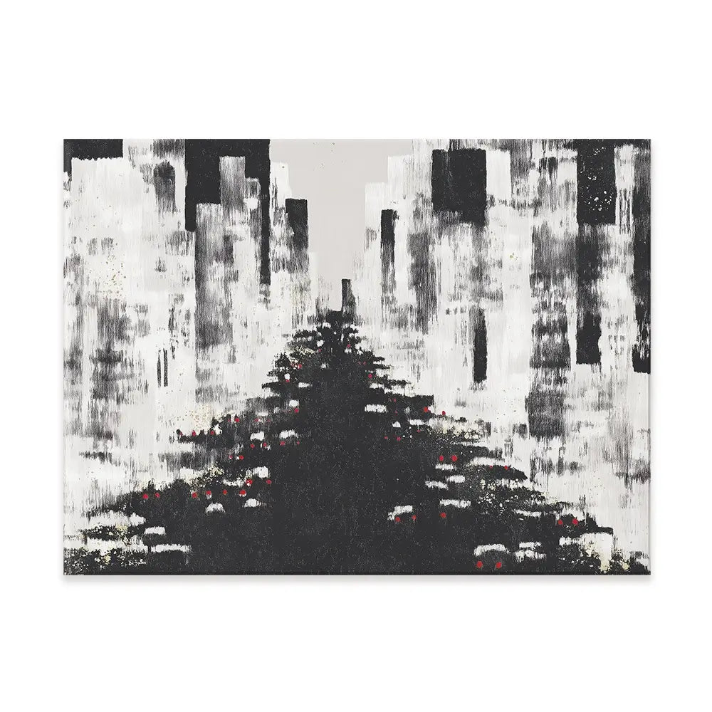 Dotted Traffic Lights Canvas Print Dotted Traffic Lights Canvas Print wall art product Chromatic Storm Studio