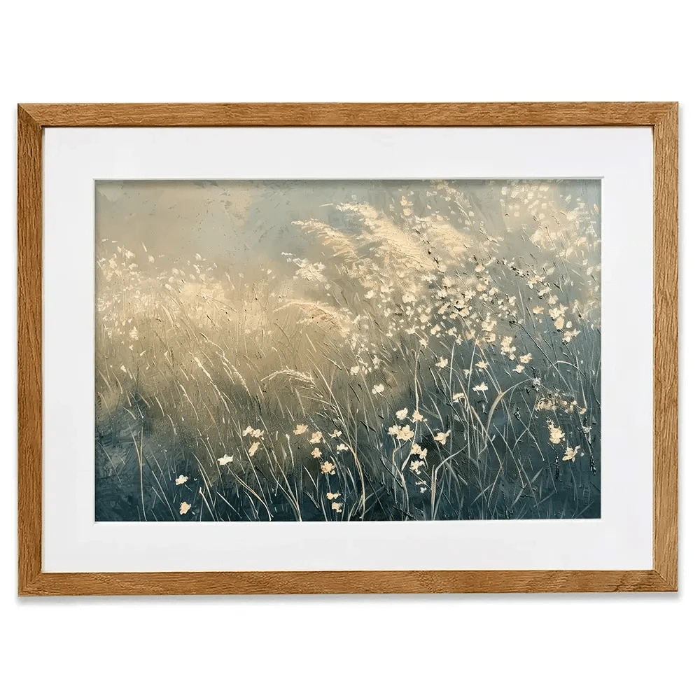 Dreamy Blue Field Framed Art Print Dreamy Blue Field Framed Art Print wall art product Arlington Prints - Independent