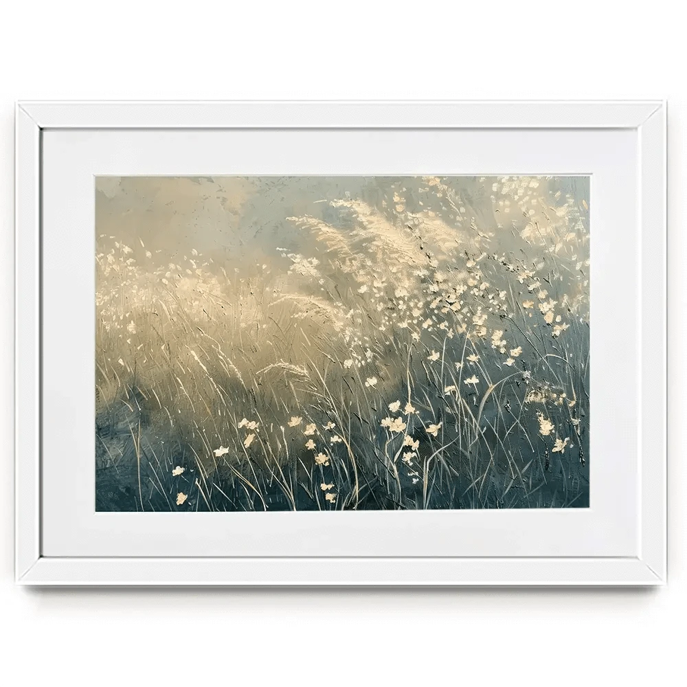 Dreamy Blue Field Framed Art Print Dreamy Blue Field Framed Art Print wall art product Arlington Prints - Independent
