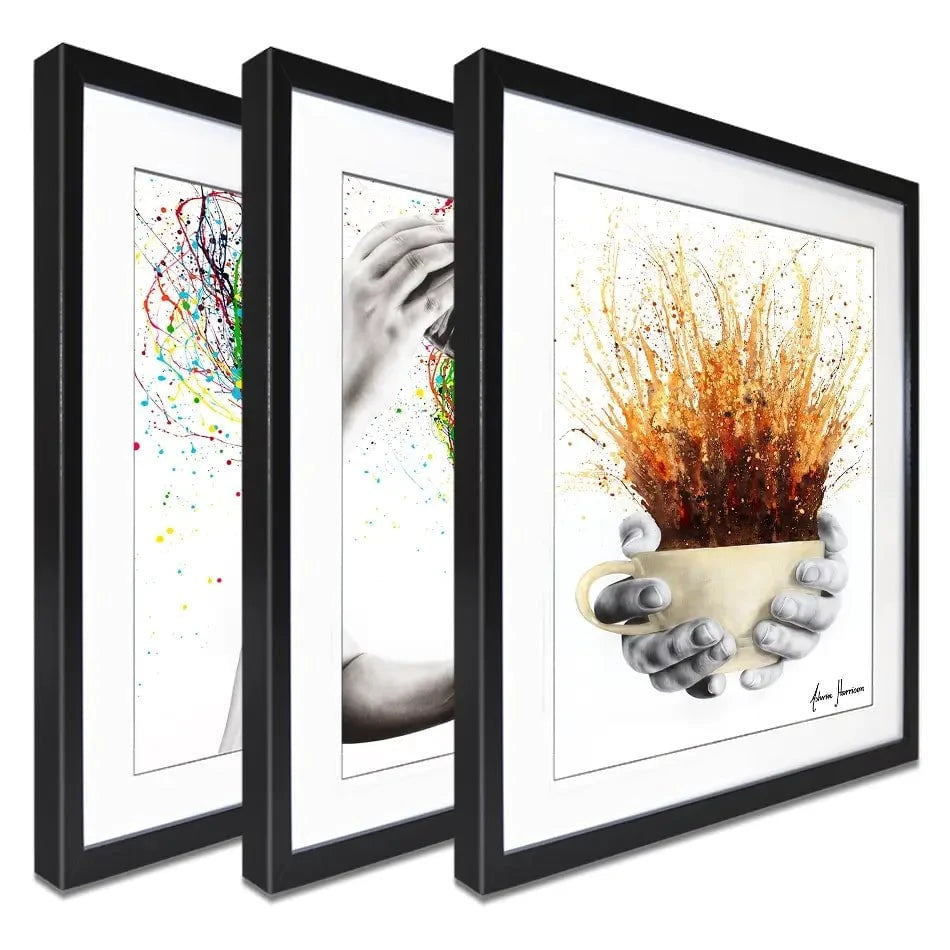 Drink Explosion Framed Art Print Trio Drink Explosion Framed Art Print Trio wall art product Ashvin Harrison