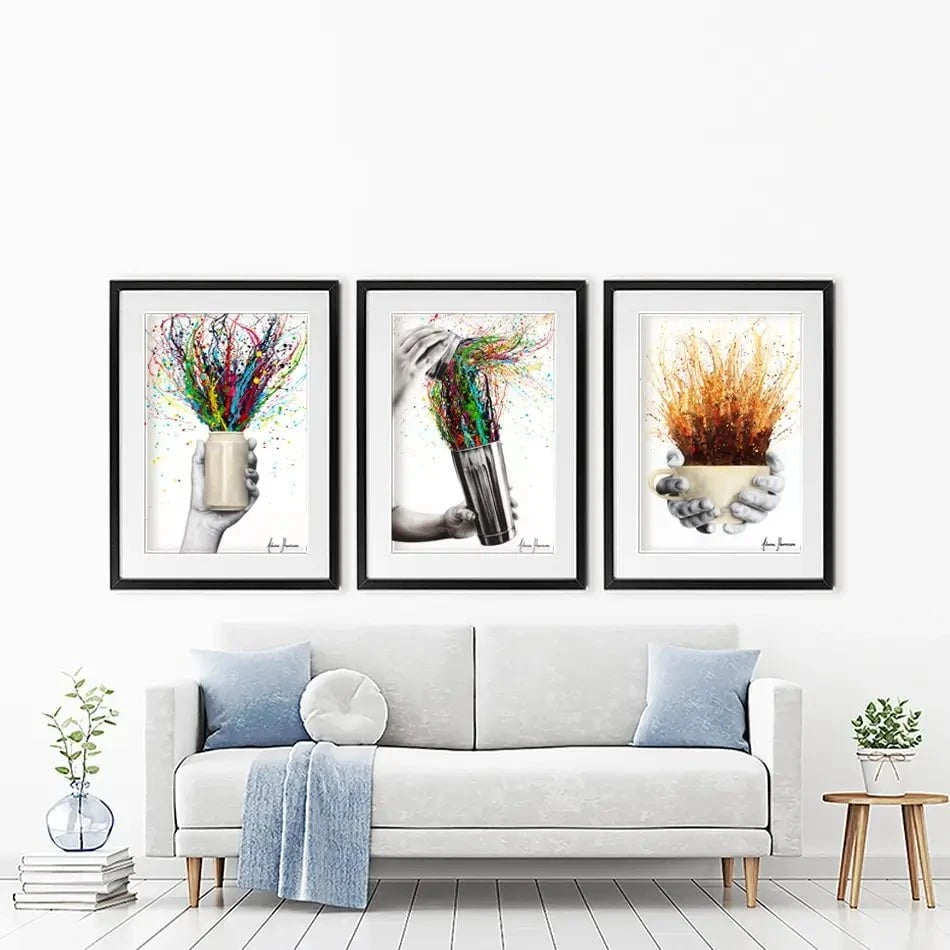 Drink Explosion Framed Art Print Trio Drink Explosion Framed Art Print Trio wall art product Ashvin Harrison