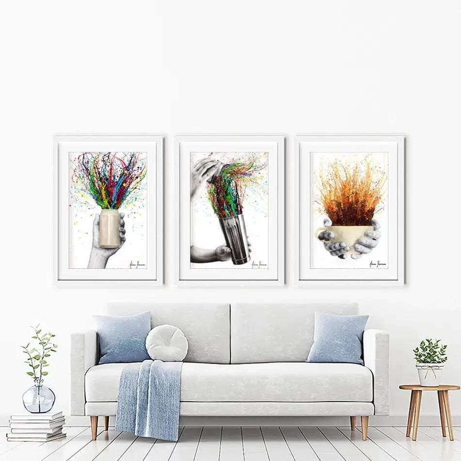 Drink Explosion Framed Art Print Trio Drink Explosion Framed Art Print Trio wall art product Ashvin Harrison