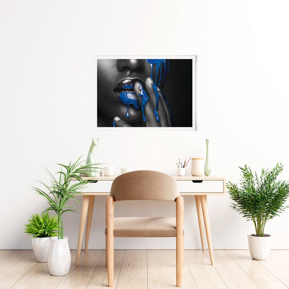 Dripping Blue Art Print wall art product H Cleary