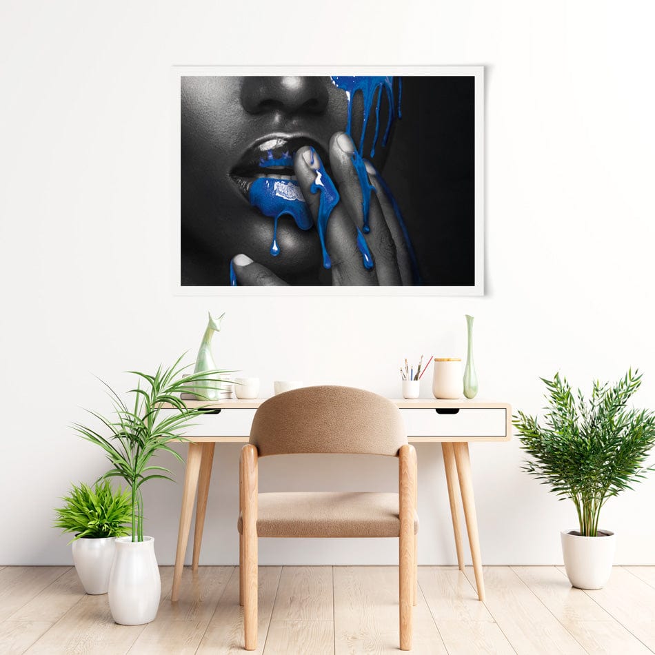 Dripping Blue Art Print wall art product H Cleary