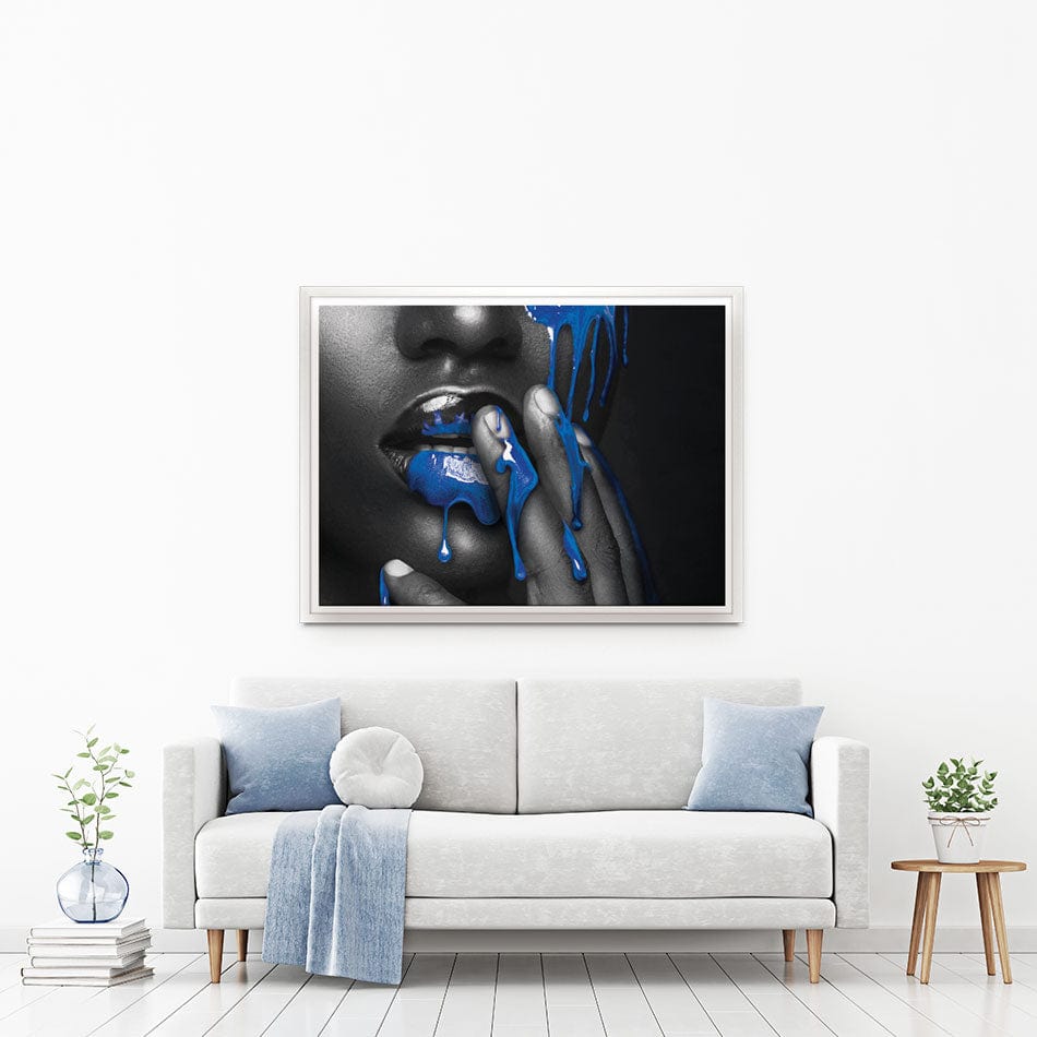 Dripping Blue Canvas Print wall art product H Cleary