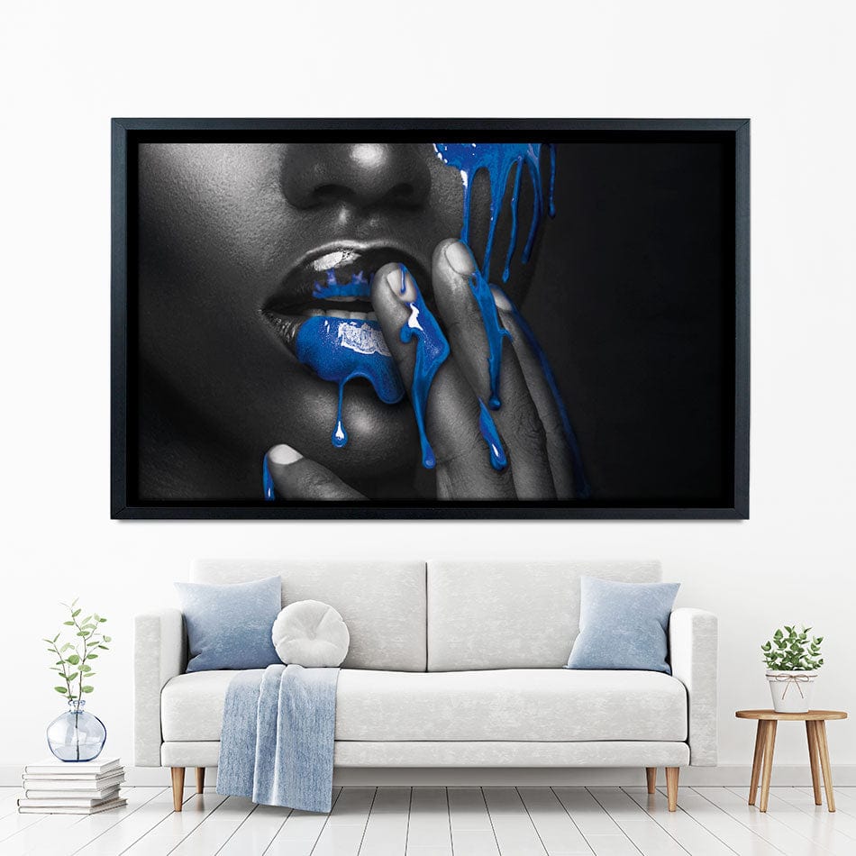 Dripping Blue Canvas Print wall art product H Cleary