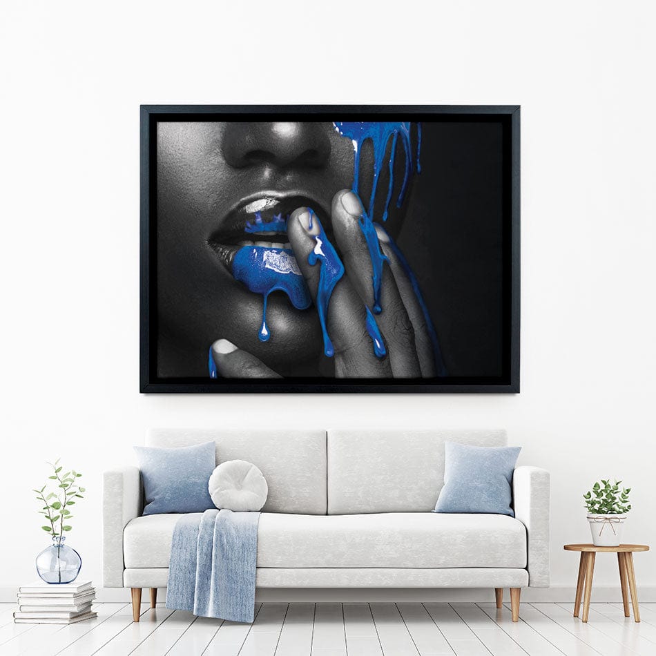 Dripping Blue Canvas Print wall art product H Cleary