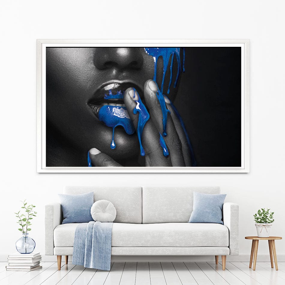 Dripping Blue Canvas Print wall art product H Cleary