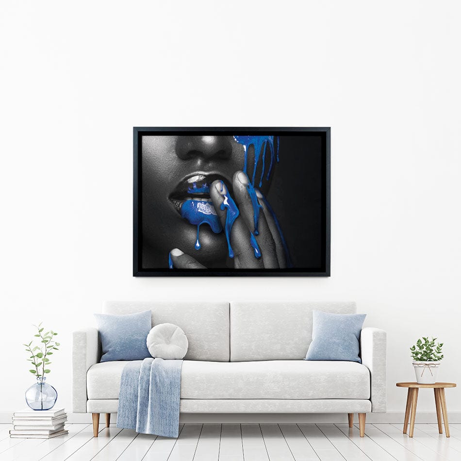Dripping Blue Canvas Print wall art product H Cleary