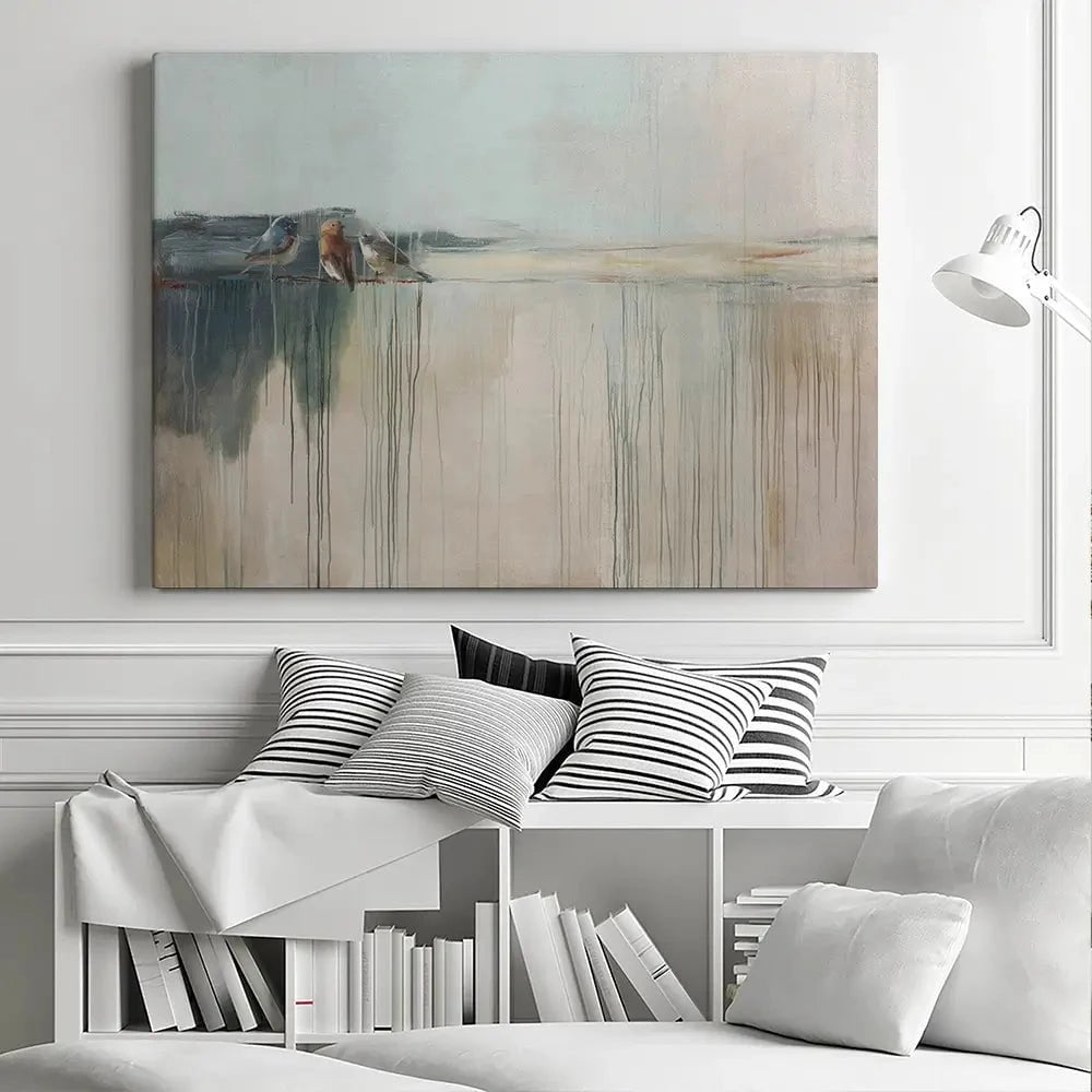 Drips And Feathers Canvas Print Drips And Feathers Canvas Print wall art product Svetlana Aleynikova