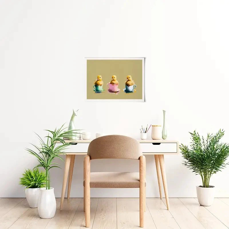 Ducklings In Cups Art Print Ducklings In Cups Art Print wall art product Svetlana Aleynikova
