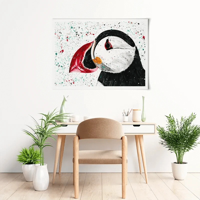 Duke The Puffin Art Print Duke The Puffin Art Print wall art product Emma LC Art