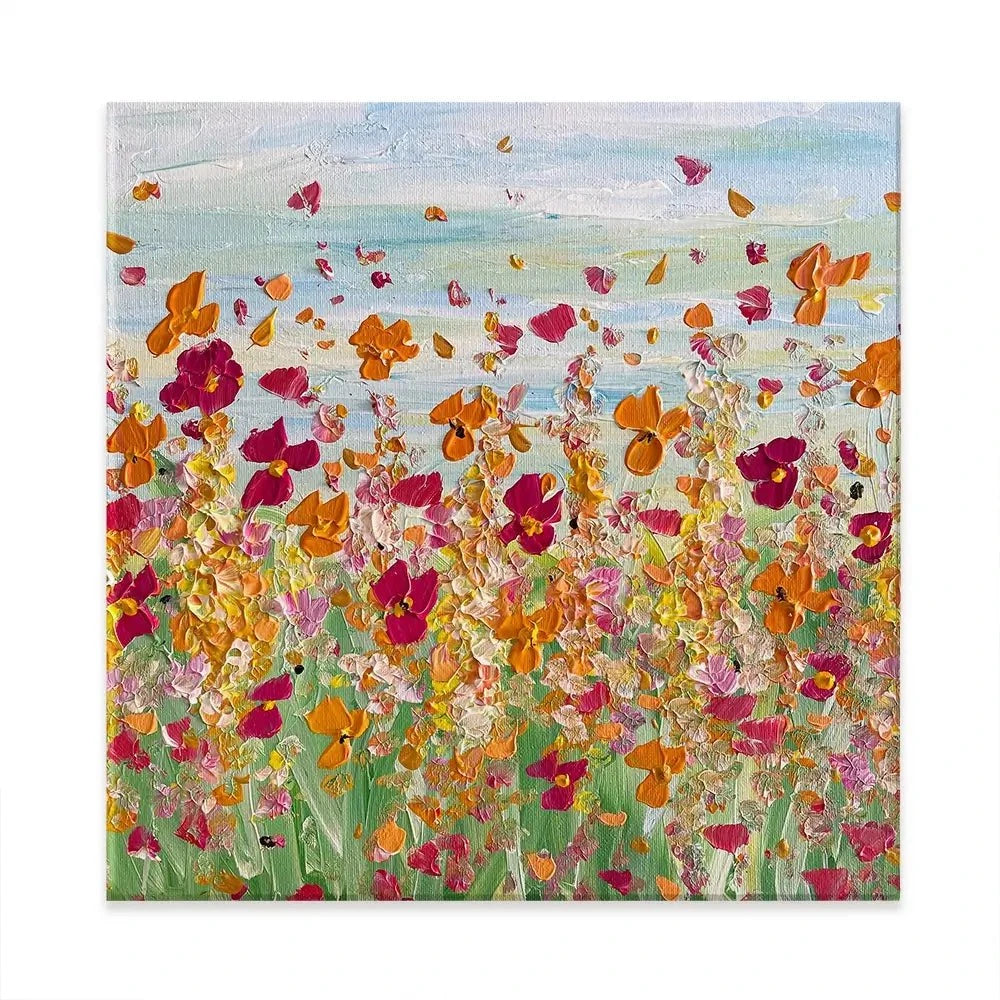 Early Autumn Flowers Square Canvas Print Early Autumn Flowers Square Canvas Print wall art product Charlotte Anna Reed