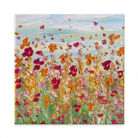 Early Autumn Flowers Square Canvas Print Early Autumn Flowers Square Canvas Print wall art product Charlotte Anna Reed