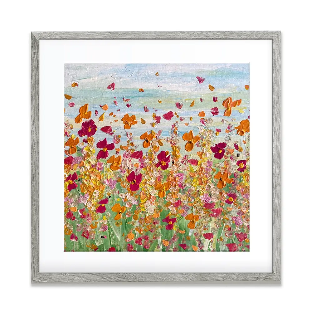 Early Autumn Flowers Square Framed Art Print Early Autumn Flowers Square Framed Art Print wall art product Charlotte Anna Reed