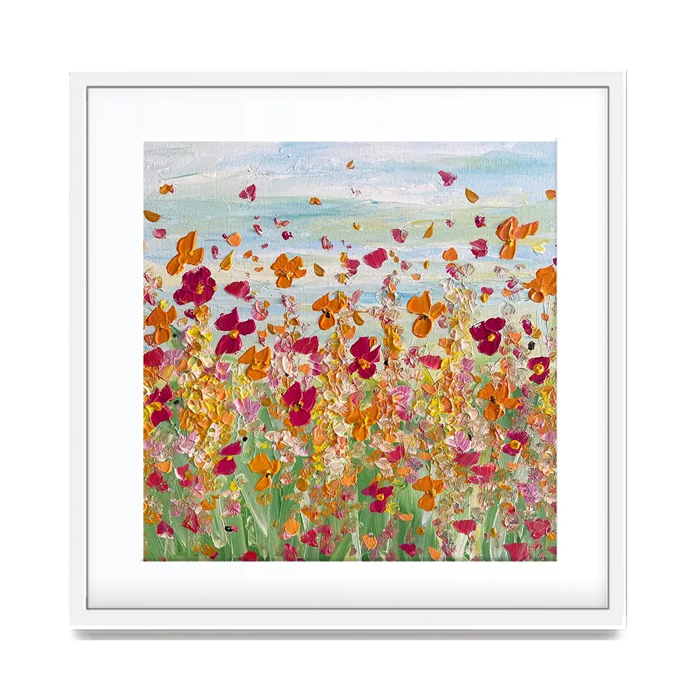 Early Autumn Flowers Square Framed Art Print Early Autumn Flowers Square Framed Art Print wall art product Charlotte Anna Reed