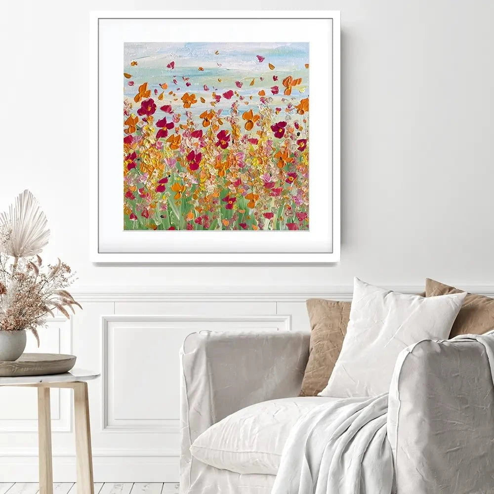 Early Autumn Flowers Square Framed Art Print Early Autumn Flowers Square Framed Art Print wall art product Charlotte Anna Reed