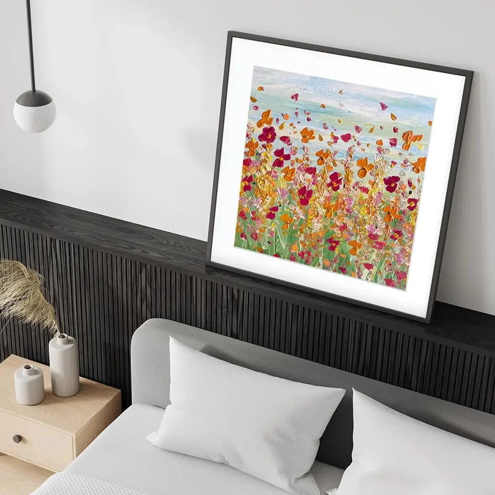 Early Autumn Flowers Square Framed Art Print Early Autumn Flowers Square Framed Art Print wall art product Charlotte Anna Reed