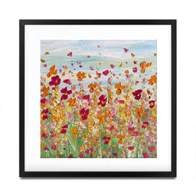 Early Autumn Flowers Square Framed Art Print Early Autumn Flowers Square Framed Art Print wall art product Charlotte Anna Reed
