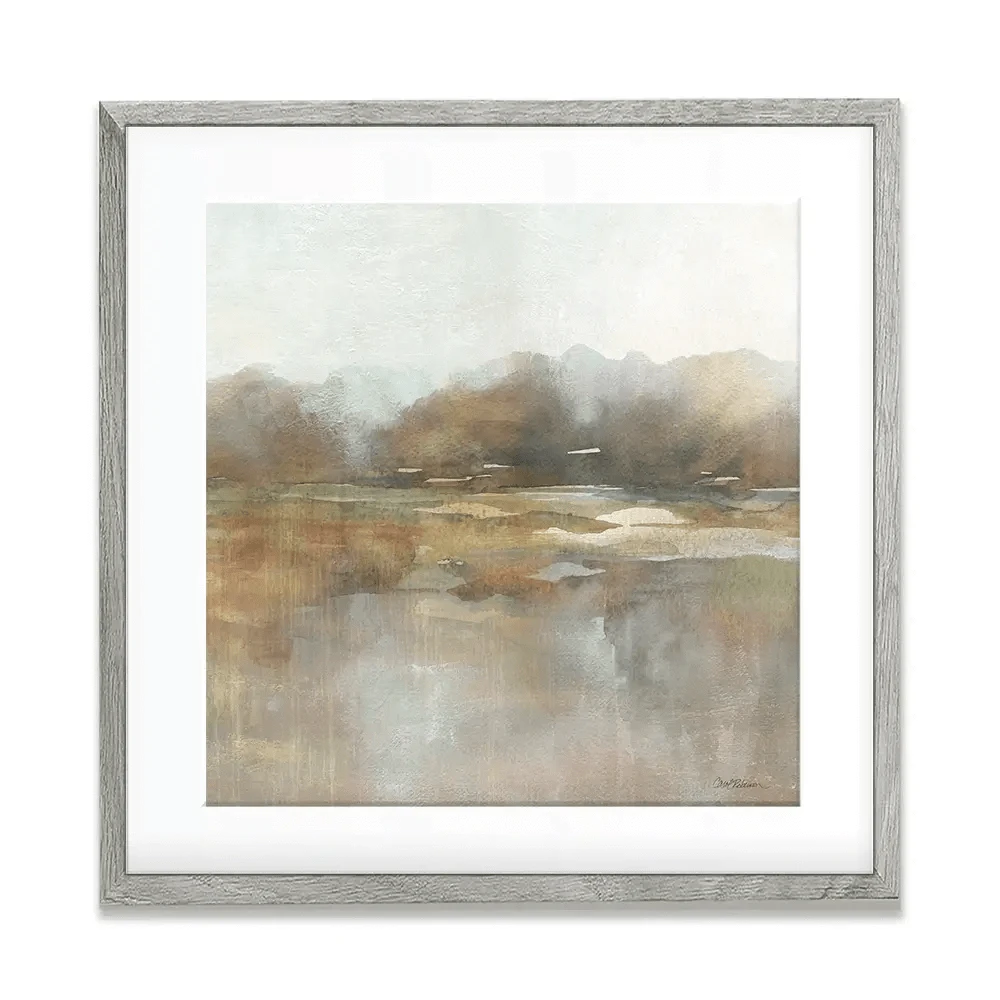 Early Fall Reflections Square Framed Art Print Early Fall Reflections Square Framed Art Print wall art product Carol Robinson