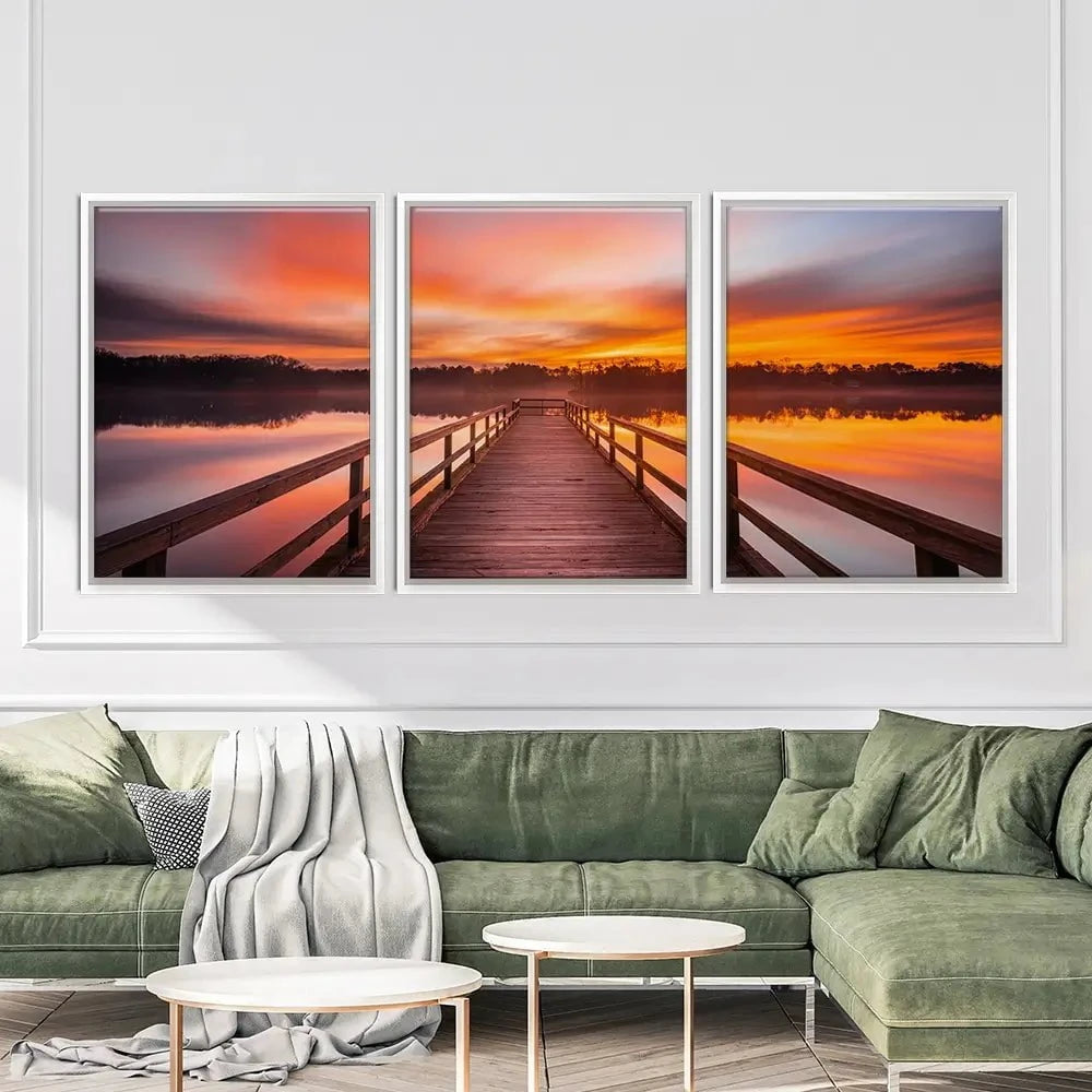 Early Morning Sunrise Trio Canvas Print Early Morning Sunrise Trio Canvas Print wall art product traveler jordan / Shutterstock