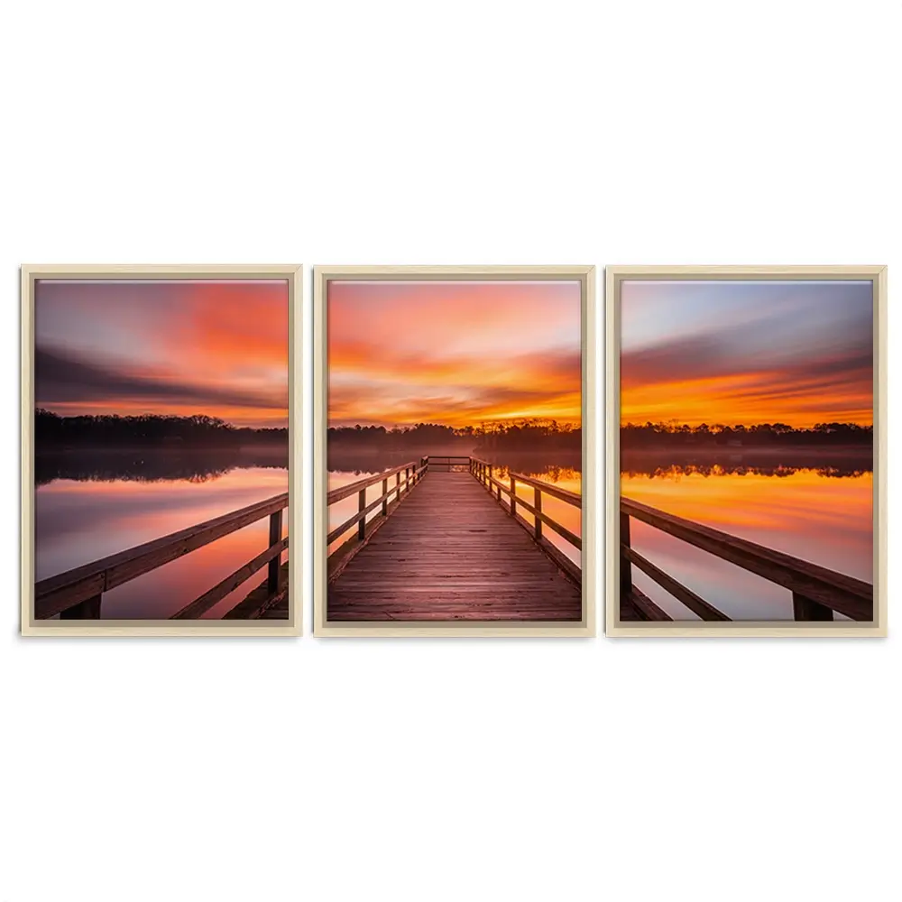 Early Morning Sunrise Trio Canvas Print Early Morning Sunrise Trio Canvas Print wall art product traveler jordan / Shutterstock