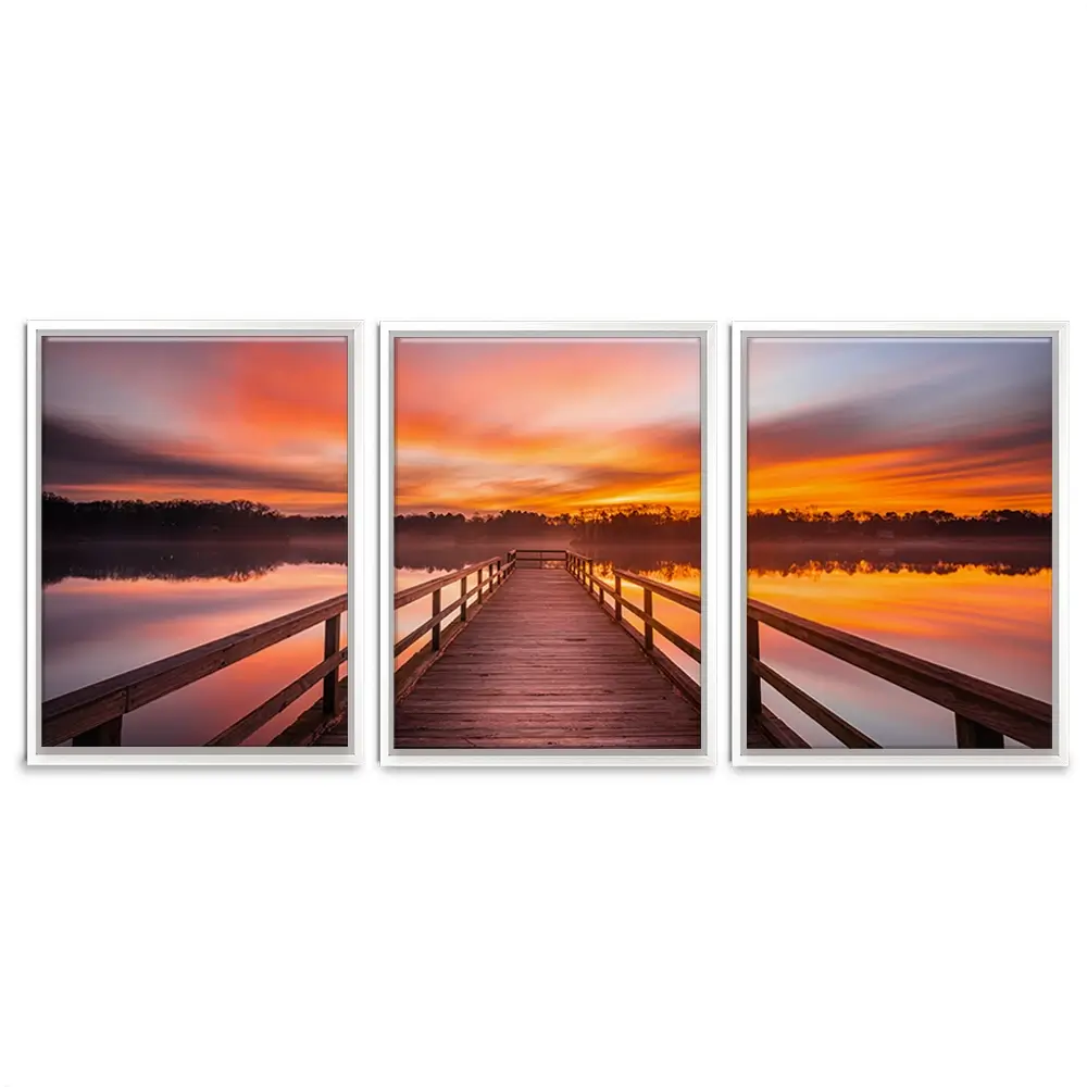 Early Morning Sunrise Trio Canvas Print Early Morning Sunrise Trio Canvas Print wall art product traveler jordan / Shutterstock