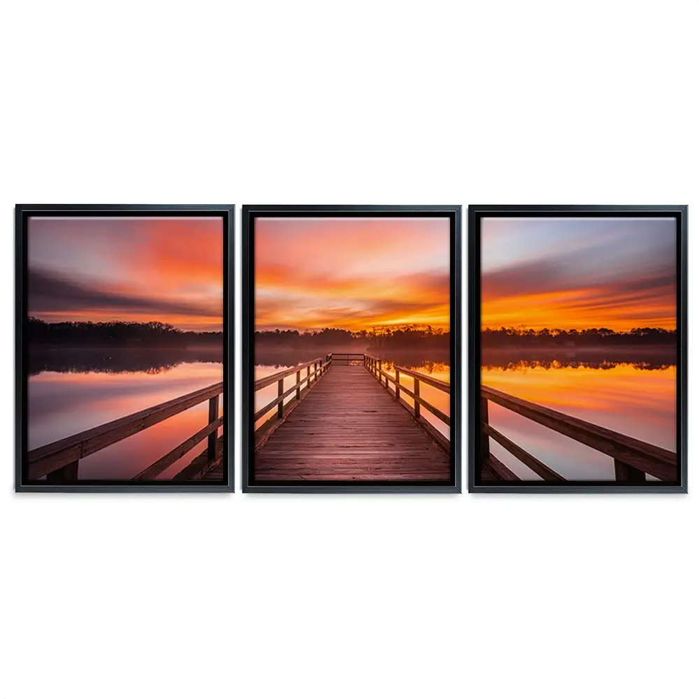 Early Morning Sunrise Trio Canvas Print Early Morning Sunrise Trio Canvas Print wall art product traveler jordan / Shutterstock