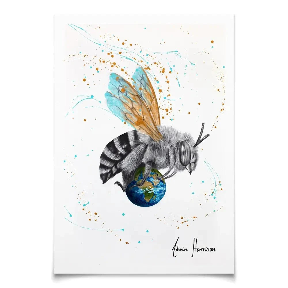 Earth To Bee Art Print Earth To Bee Art Print wall art product Ashvin Harrison