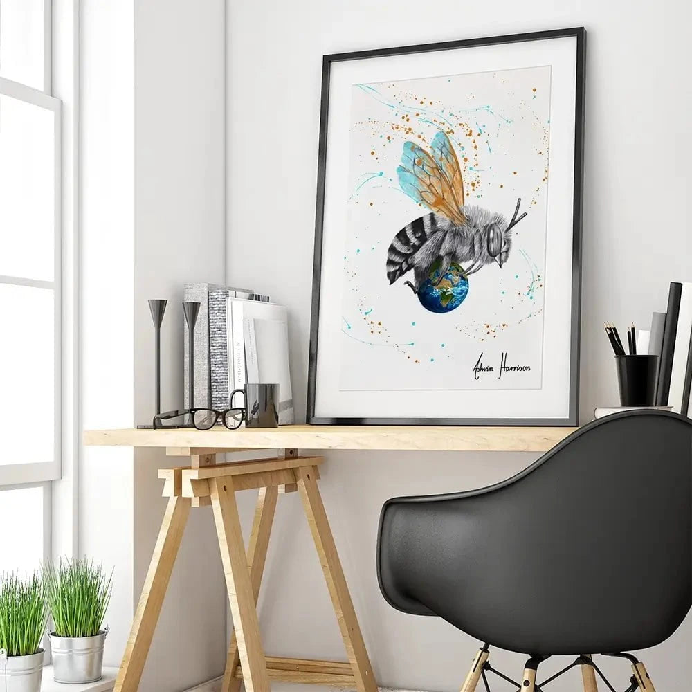 Earth To Bee Framed Art Print Earth To Bee Framed Art Print wall art product Ashvin Harrison
