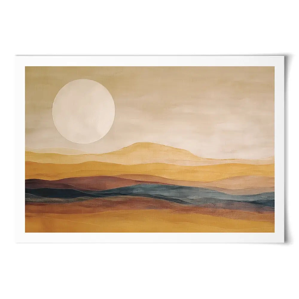 Earth Toned Moon Art Print Earth Toned Moon Art Print wall art product Gina Kelly - Independent