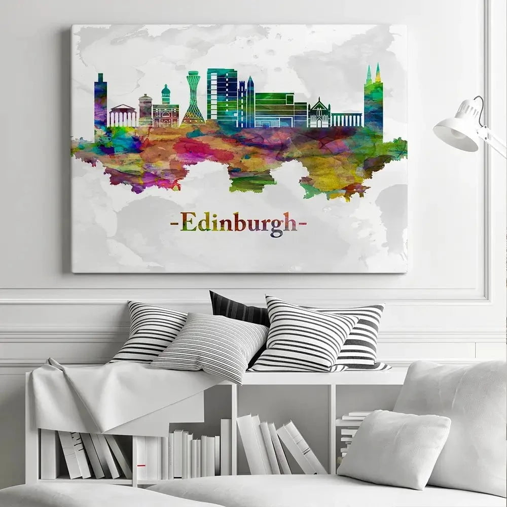 Edinburgh In Colour Canvas Print Edinburgh In Colour Canvas Print wall art product Towseef Dar / Shutterstock