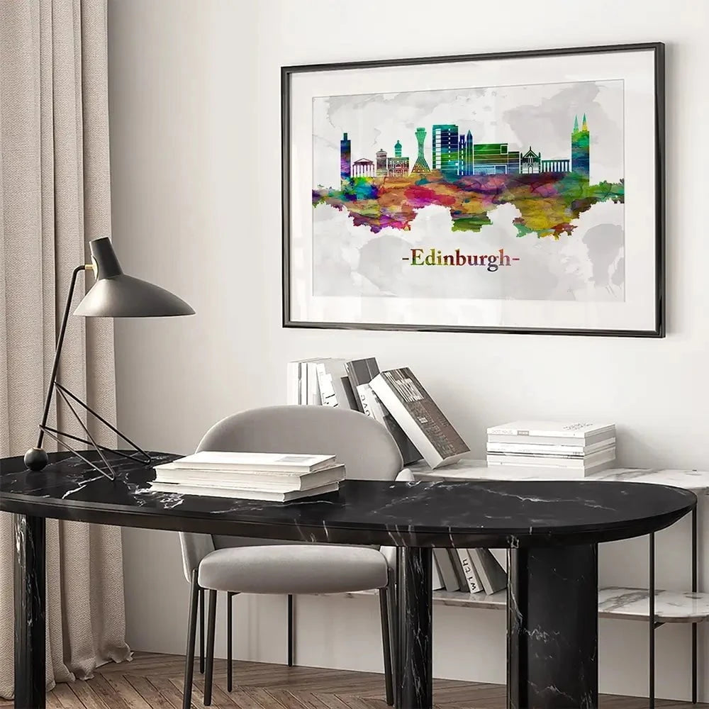 Edinburgh In Colour Framed Art Print Edinburgh In Colour Framed Art Print wall art product Towseef Dar / Shutterstock