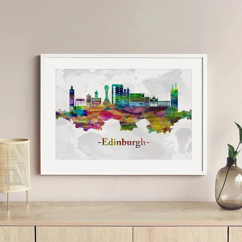 Edinburgh In Colour Framed Art Print Edinburgh In Colour Framed Art Print wall art product Towseef Dar / Shutterstock