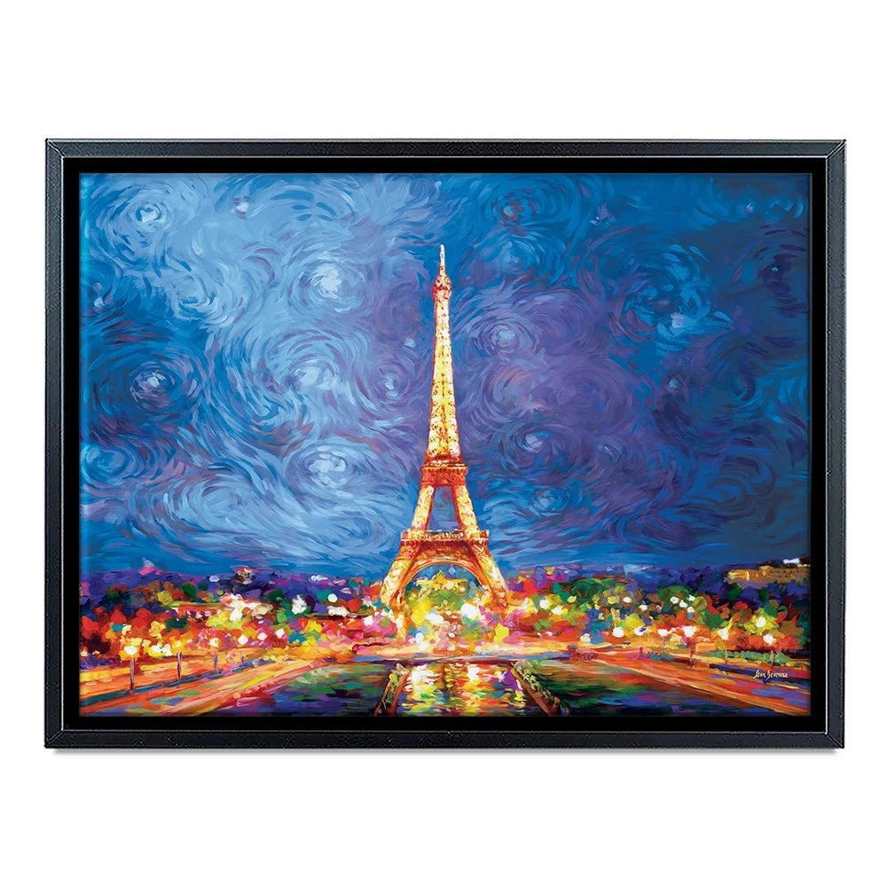 Eiffel Tower And Night Sky Canvas Print Eiffel Tower And Night Sky Canvas Print wall art product Leon Devenice