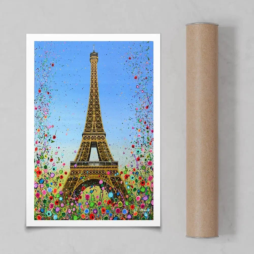 Eiffel Tower Flower Pop Art Print Eiffel Tower Flower Pop Art Print wall art product Jo Gough