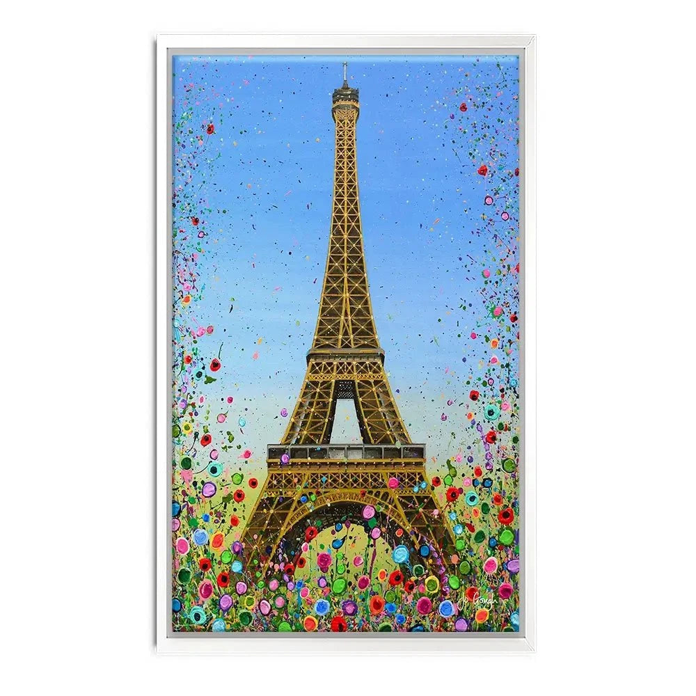 Eiffel Tower Flower Pop Canvas Print Eiffel Tower Flower Pop Canvas Print wall art product Jo Gough