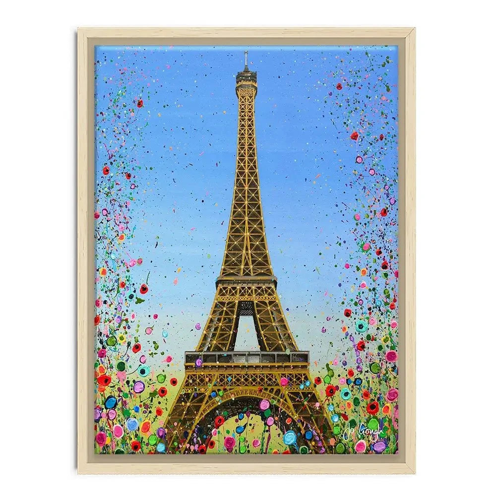 Eiffel Tower Flower Pop Canvas Print Eiffel Tower Flower Pop Canvas Print wall art product Jo Gough