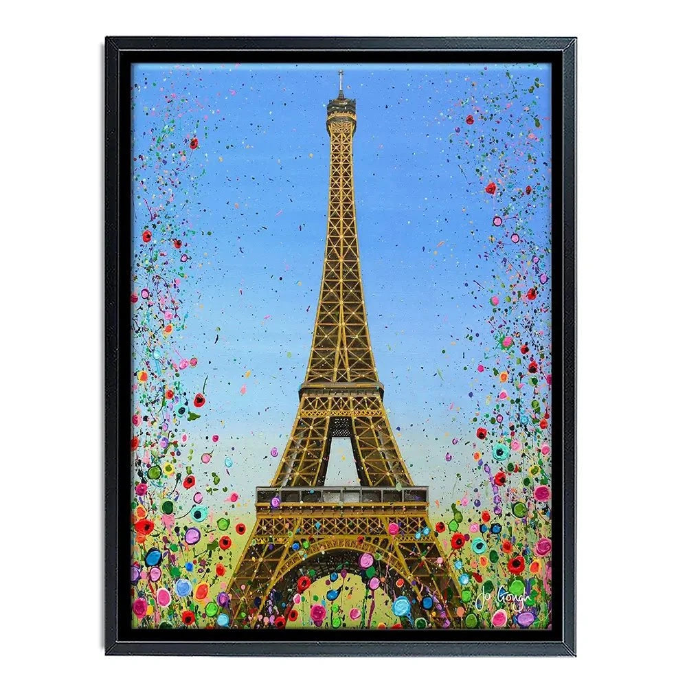 Eiffel Tower Flower Pop Canvas Print Eiffel Tower Flower Pop Canvas Print wall art product Jo Gough