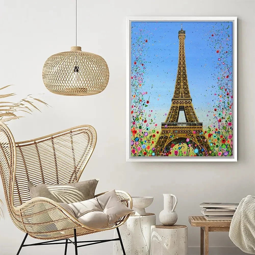 Eiffel Tower Flower Pop Canvas Print Eiffel Tower Flower Pop Canvas Print wall art product Jo Gough