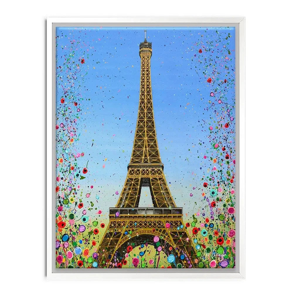 Eiffel Tower Flower Pop Canvas Print Eiffel Tower Flower Pop Canvas Print wall art product Jo Gough