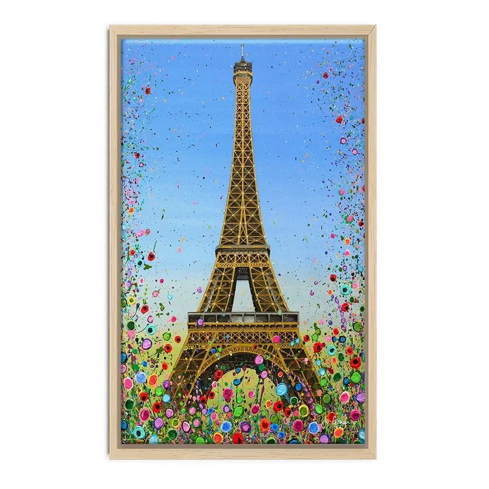 Eiffel Tower Flower Pop Canvas Print Eiffel Tower Flower Pop Canvas Print wall art product Jo Gough