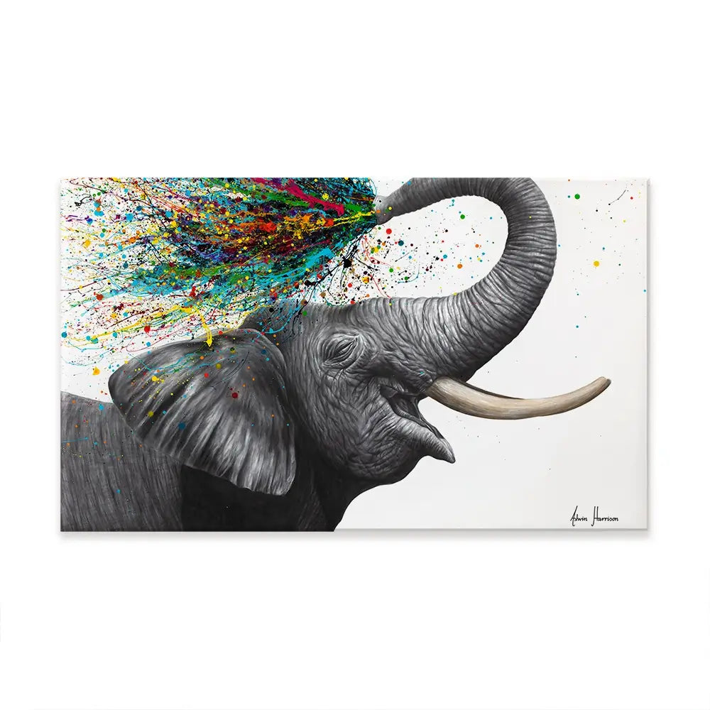 Elephant Elation Oversized Canvas Print Elephant Elation Oversized Canvas Print wall art product Art Print Shop