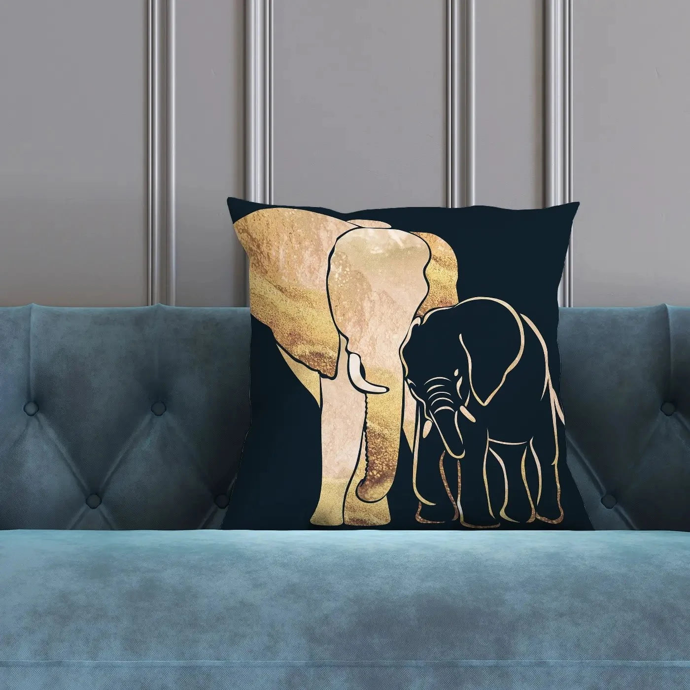 Elephant Embrace Cushion Elephant Embrace Cushion wall art product Sarah Manovski