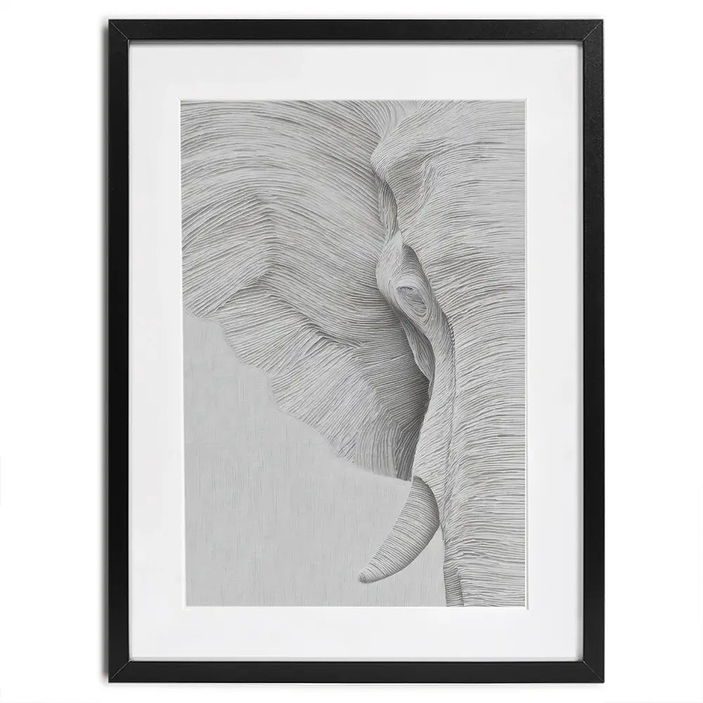 Elephant Line Work Framed Art Print Elephant Line Work Framed Art Print wall art product LSR Design Studio - Independent