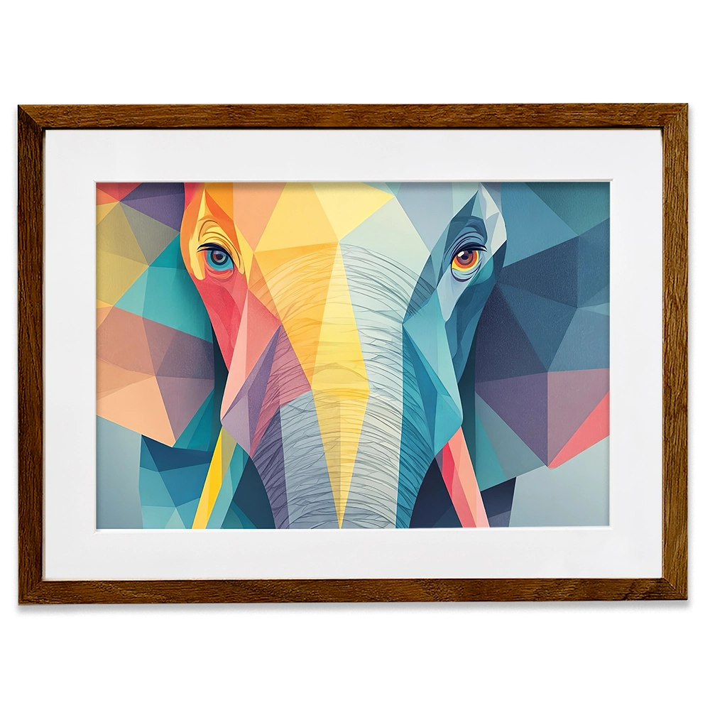 Elephant Shapes Framed Art Print Elephant Shapes Framed Art Print wall art product David Alexander Elder