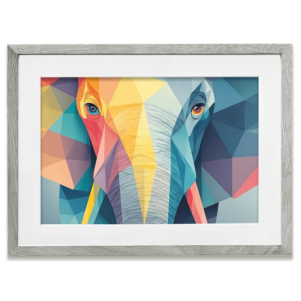 Elephant Shapes Framed Art Print Elephant Shapes Framed Art Print wall art product David Alexander Elder