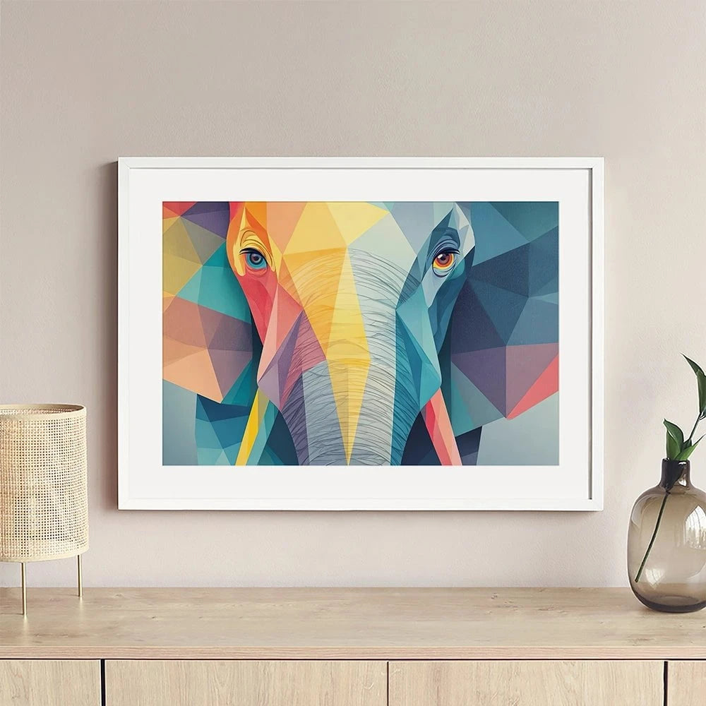 Elephant Shapes Framed Art Print Elephant Shapes Framed Art Print wall art product David Alexander Elder