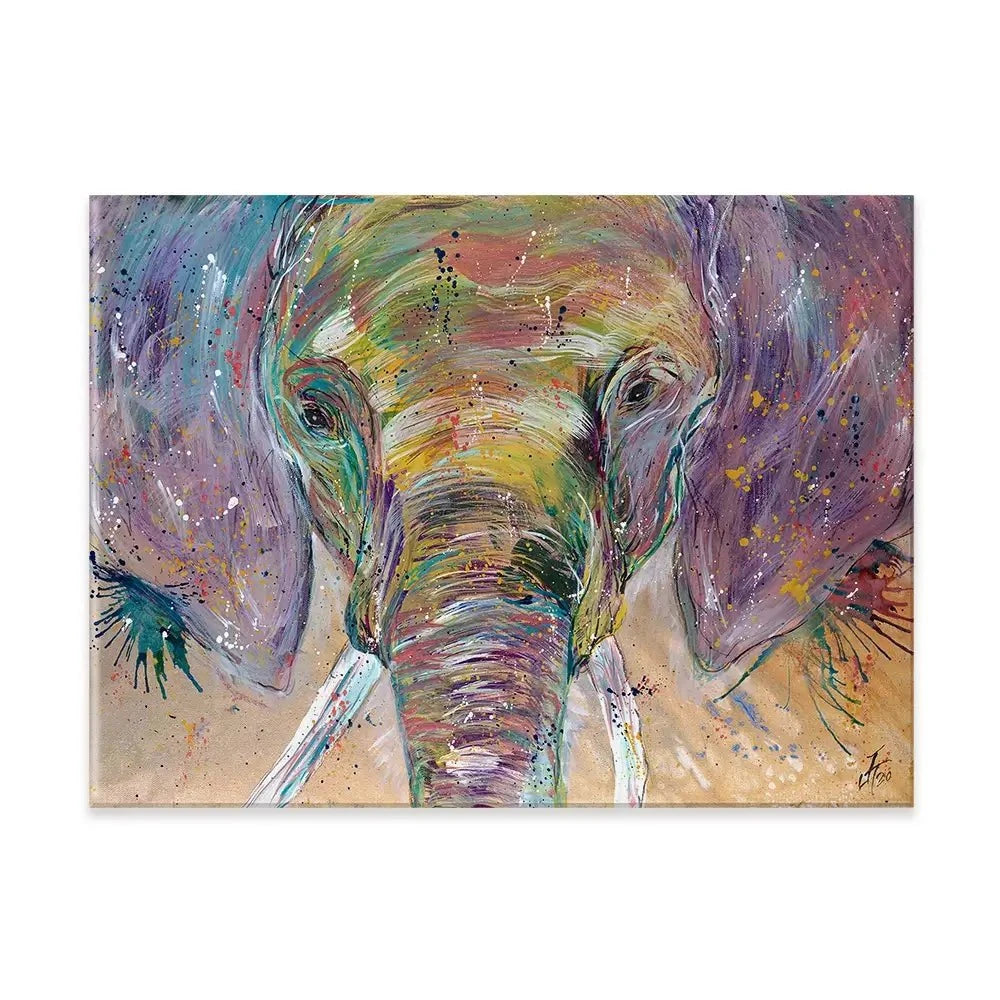 Elephant Splashes Canvas Print Elephant Splashes Canvas Print wall art product Jamie Taylor